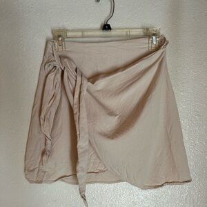 Rhythm Cream Asymmetrical Wrap Skirt